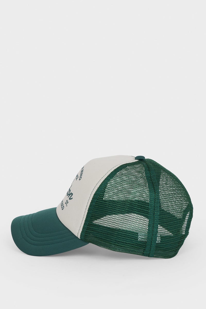DeFacto Green Man Man Printed Baseball Basketball Cap Casual - Image 3